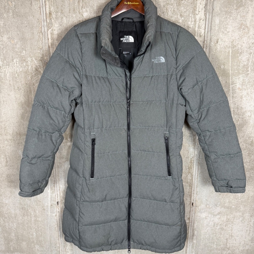 The North Face Metropolis Womens 550 Down Fill Puffer‎ Parka Jacket Gray Medium